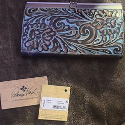 Patricia Nash Cauchy Turquoise Wallet