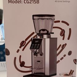  Coffee Bean Grinder for Home Use with 45 Precise Grinding Settings, Espresso Grinder with Height Adjustable Funnel Stand, LED Touch Panel, Anti-stati