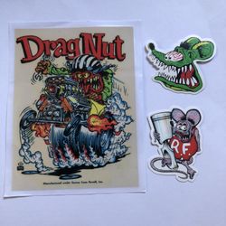3 Rat Fink Stickers