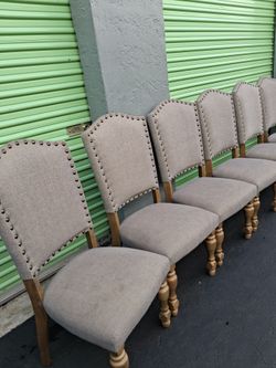 Dining Chairs with Nailhead Trim (8)