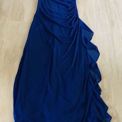 Gown Royal Blue Halter Type Size 7/8