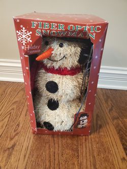 RARE Holiday by Kirkland's fiber optic snowman decoration Original red box Christmas Home Decor Xmas