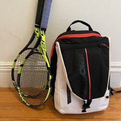 Two Babolat Pure Aero Tour 2016 Tennis Rackets w/ Babolat Pure Strike Backpack