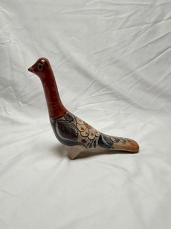 Vtg Tonala-Style Mexican Pottery Bird Figurine