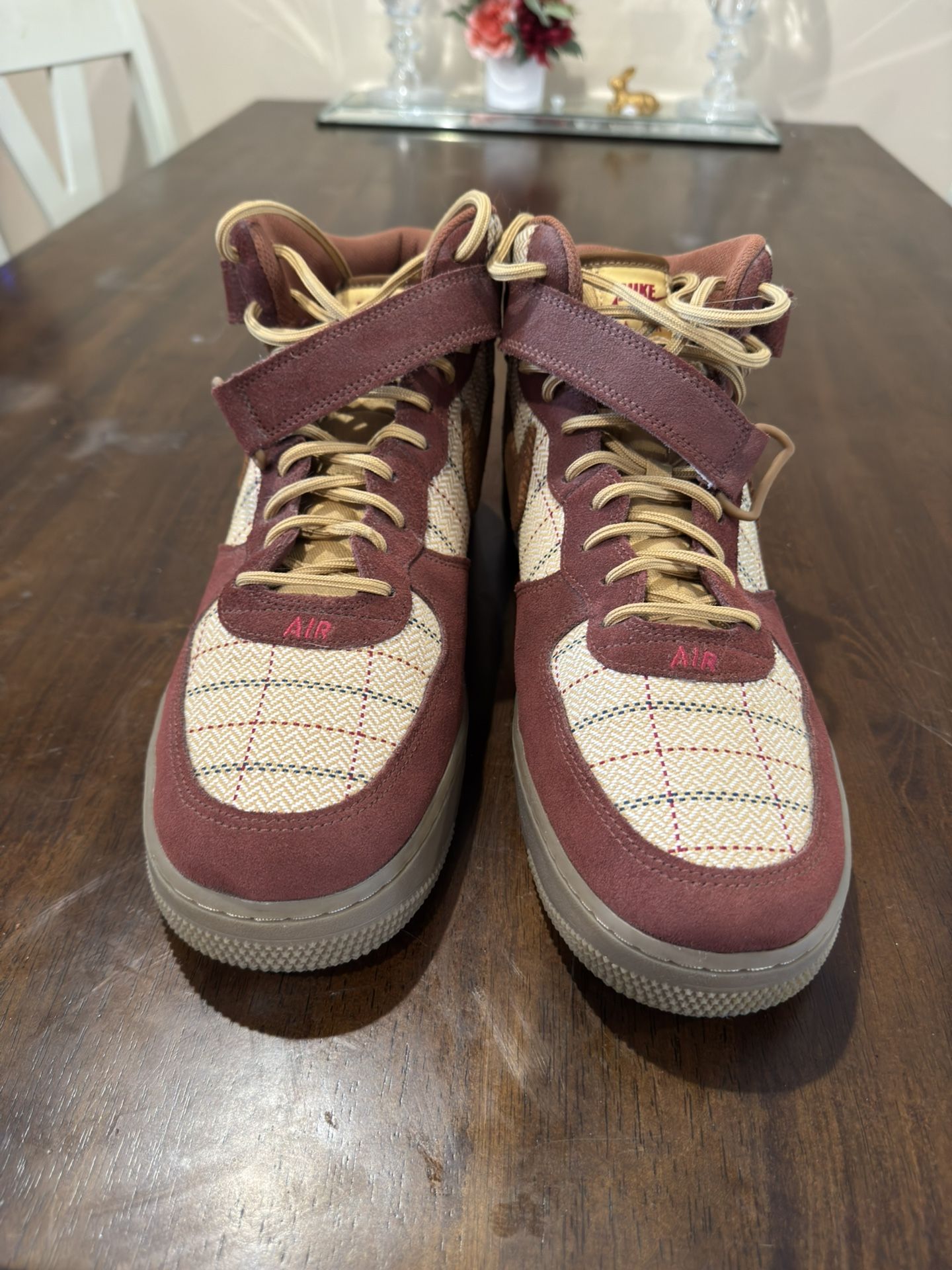 Nike Air Force 1 Mid Plaid Brown CT1206-900 (Size 13)