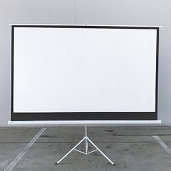 (New) $65 Tripod Stand 100” Projector Screen 16:9 Ratio 87x49” View Area 