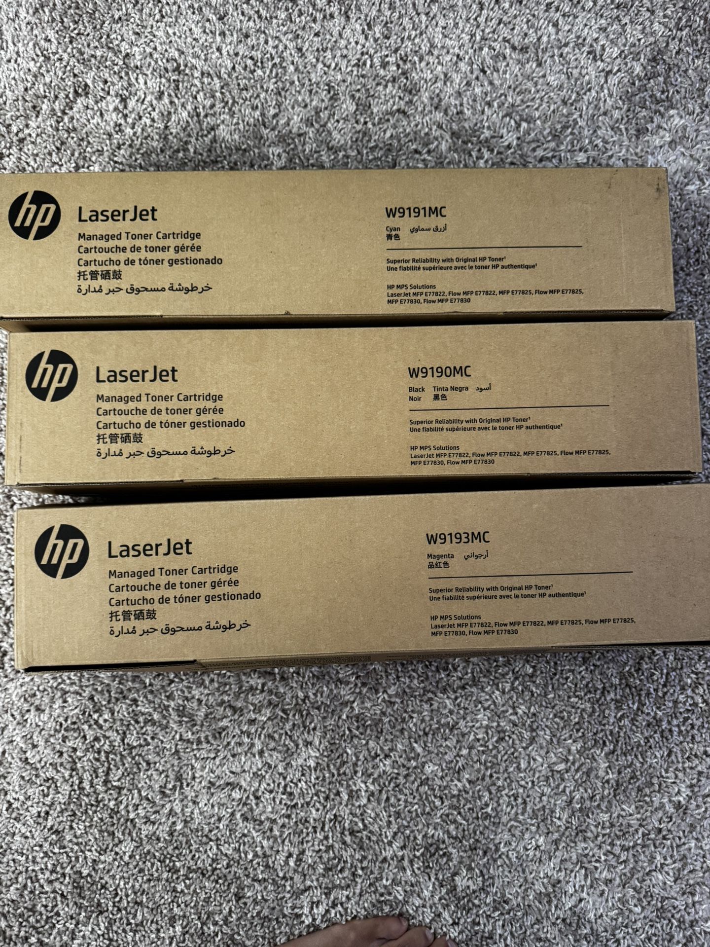 HP LASER JET TONER - 3 UNITS