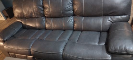 Recliner dark gray couches