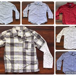 Little boys clothes long sleeve button front dress shirts for Easter special occasions size 4T Brands Include Chaps, Carter’s, and Children’s Place