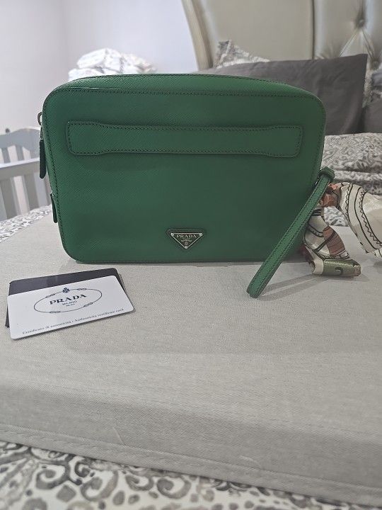 PRADA BAG WRIST CLUTCH MEN WOMEN 