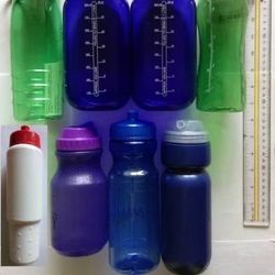 Lot Of water Bottles - Different Sizes And Colors 