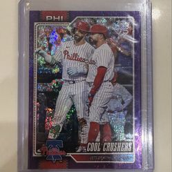 2026 Topps Cool Crushers Bryce Harper Kyle Schwarber #19l Purple Foil 238/250