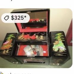 Antique Geisha Box 