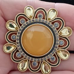 Lia Sophia Gold Tone Flower Pin