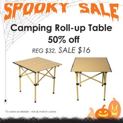 Camping Roll-up Table, SALE 50% off
