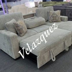 ✅️✅️2-Piece Convertible Sectional
Sleeper Sofa W/Fold-Down Table & Chaise Storage✅️
