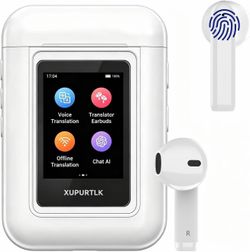 Brand New Xupurtlk A8 AI Translation translator Earbuds Real Time, 120 Offline Packages, 74 Languages – White
