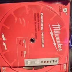 Milwaukee Diamond Blades, 9" Diamond Premium