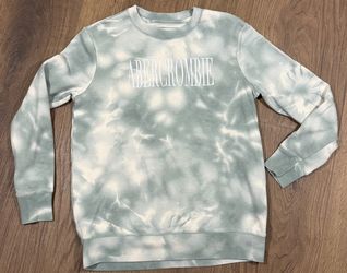 Abercrombie Kids Tie Dye Crewneck Sweatshirt Sage Green Youth 15/16 #15A