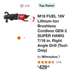 Milwaukee Brushless Super Hawg