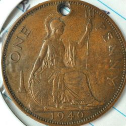 1940 WW2 Penny Pendant 