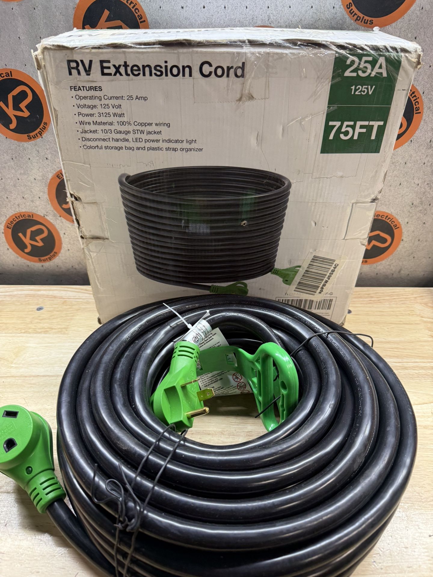 30 Amp RV Extension Cord 75ft