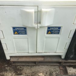 Acids/Bases/Corrosives Laboratory Storage Cabinet - White 