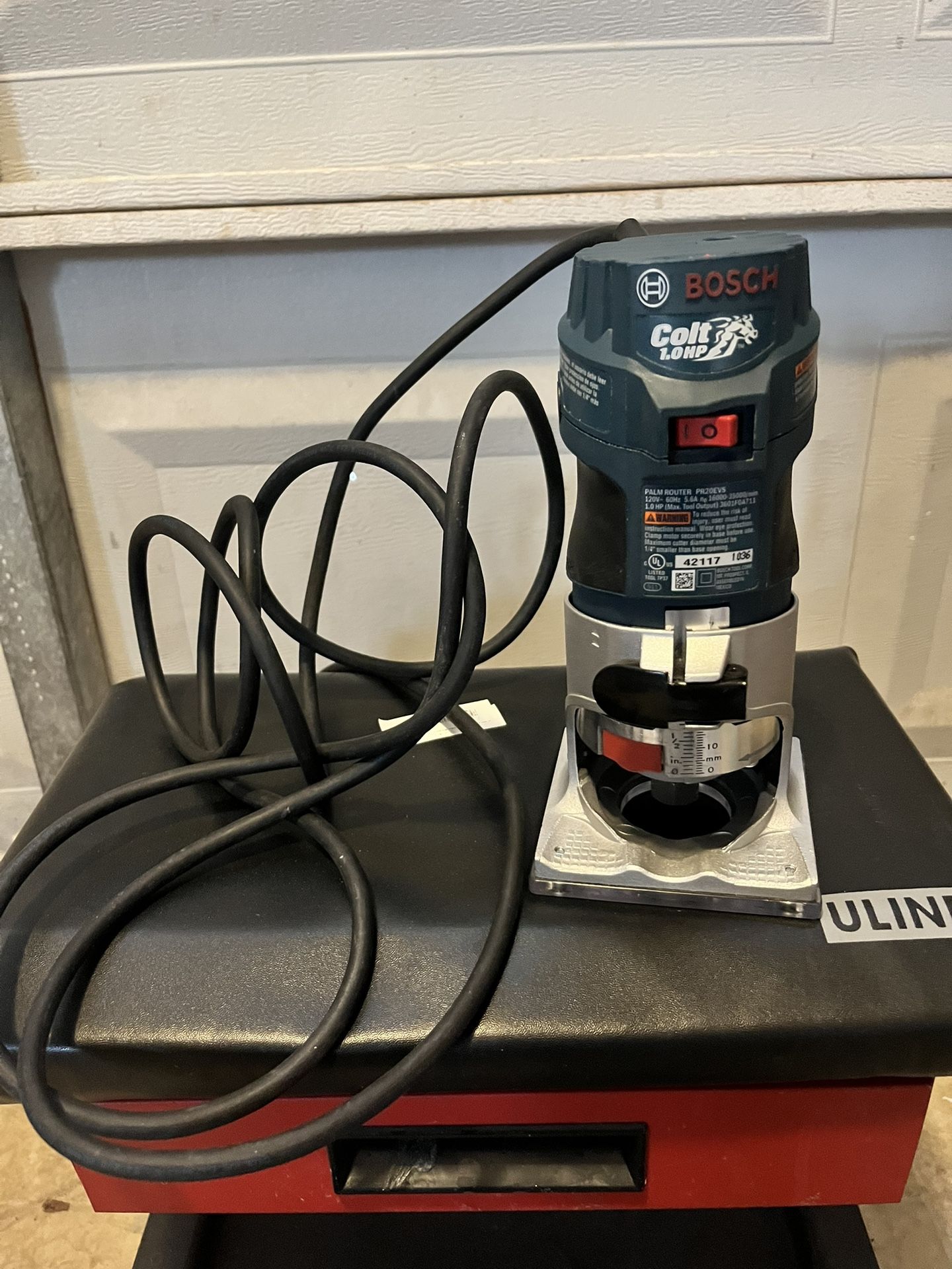 Bosch 1/4 in 5.6 amp 1 HP Variable Fixed Corded Router