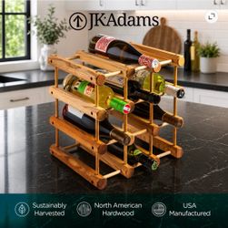 J.K. Adams Ash Wood Modular Stackable Wine Rack