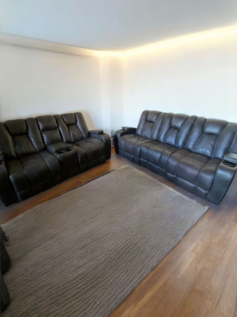 Power Reclining Console Loveseat & Sofa