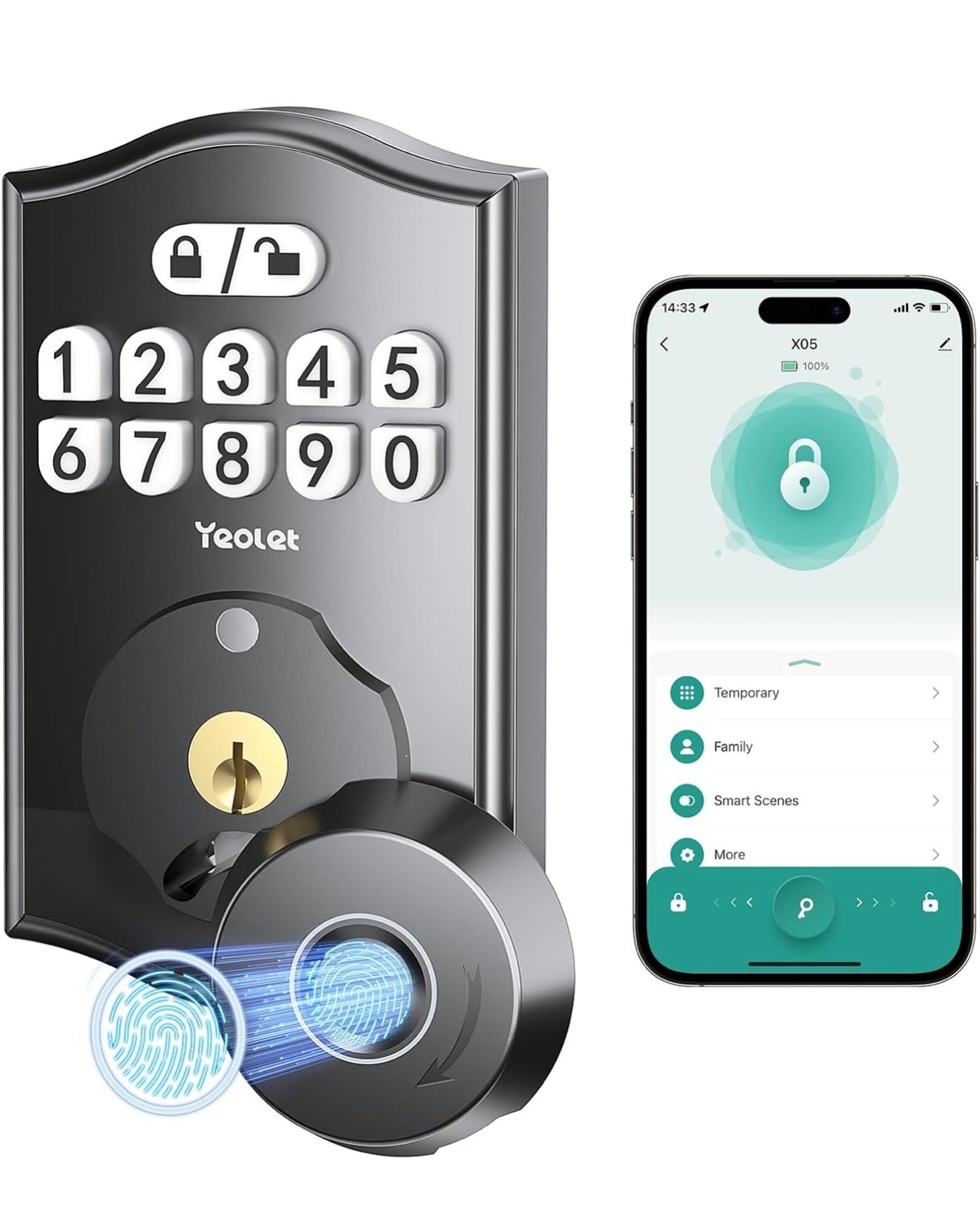 Fingerprint Door Lock, Brand New