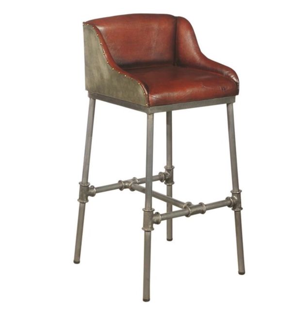 Brand New Brandon 27 Bar Stool Seat Material Leather Frame Brandon 27 Bar Stool Seat Material Leather Frame Metal Make Me An Offer