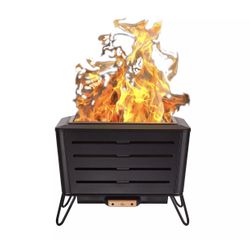 Tiki Smokeless Fire Pit - 21.5" Portable Version Metal Black