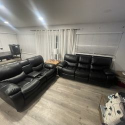 Black Set Of Couches