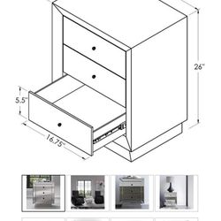 AZUL MIRRORED ACCENT CHEST/Azul Mirrored Side Table