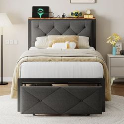 Twin Frame With Power And Drawer - L84A1