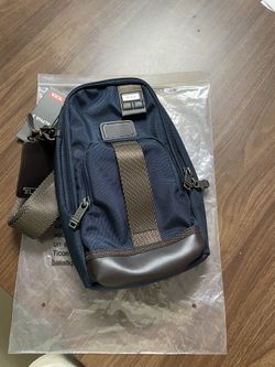 TUMl Blue Nylon Crossbody Sling Bag 