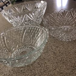 Glass Crystal Antique Bowls