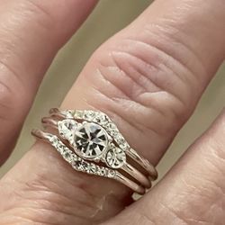 Beautiful Sterling Silver Ring Set 