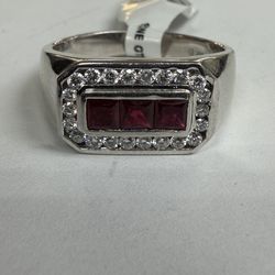 14K ruby and diamond ring size 11