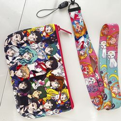 Sailor Moon Lanyard And Small Zipper Bag 