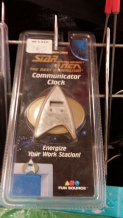 Star Trek The Next Generation communicator clock new in package needs battery