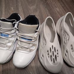 Jordan 11s And Foam Runners 