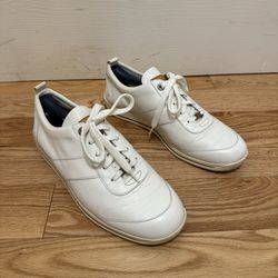 Louis Vuittons Men White Leather Casual Shoes Size 7.5M
