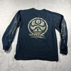 Vintage 90s HIC Hawaiian Island Creations Men’s Size M Black Surf Long Sleeve#6A