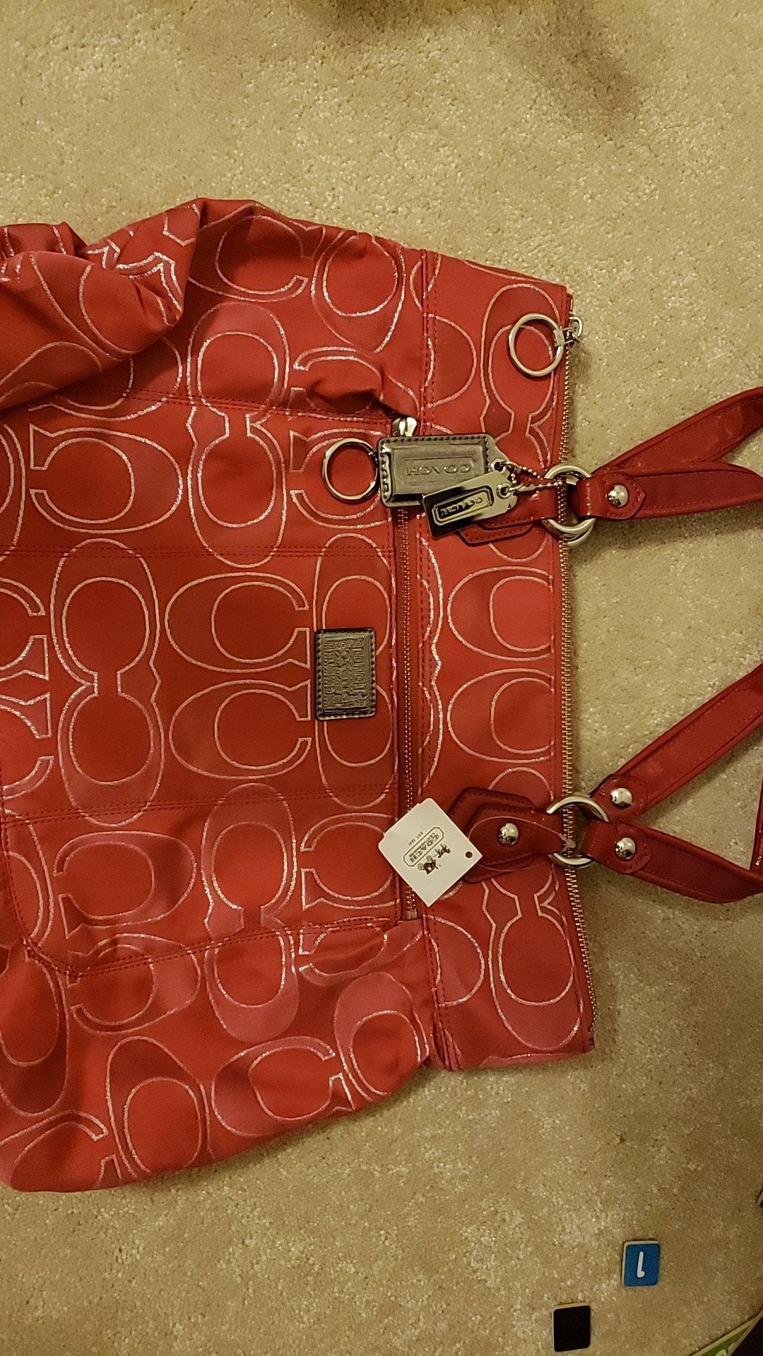 Coach bag red / pink