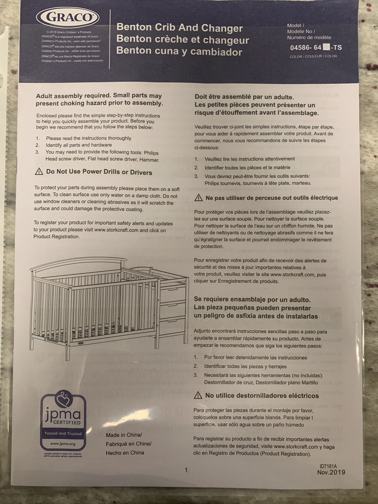 Graco Benton Crib And Changer 4 In 1 Must Go ASAP for Sale in Carteret, NJ OfferUp