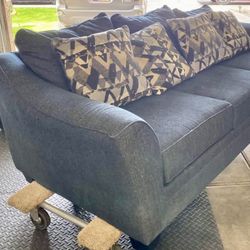 Blue Sofa and Love Seat