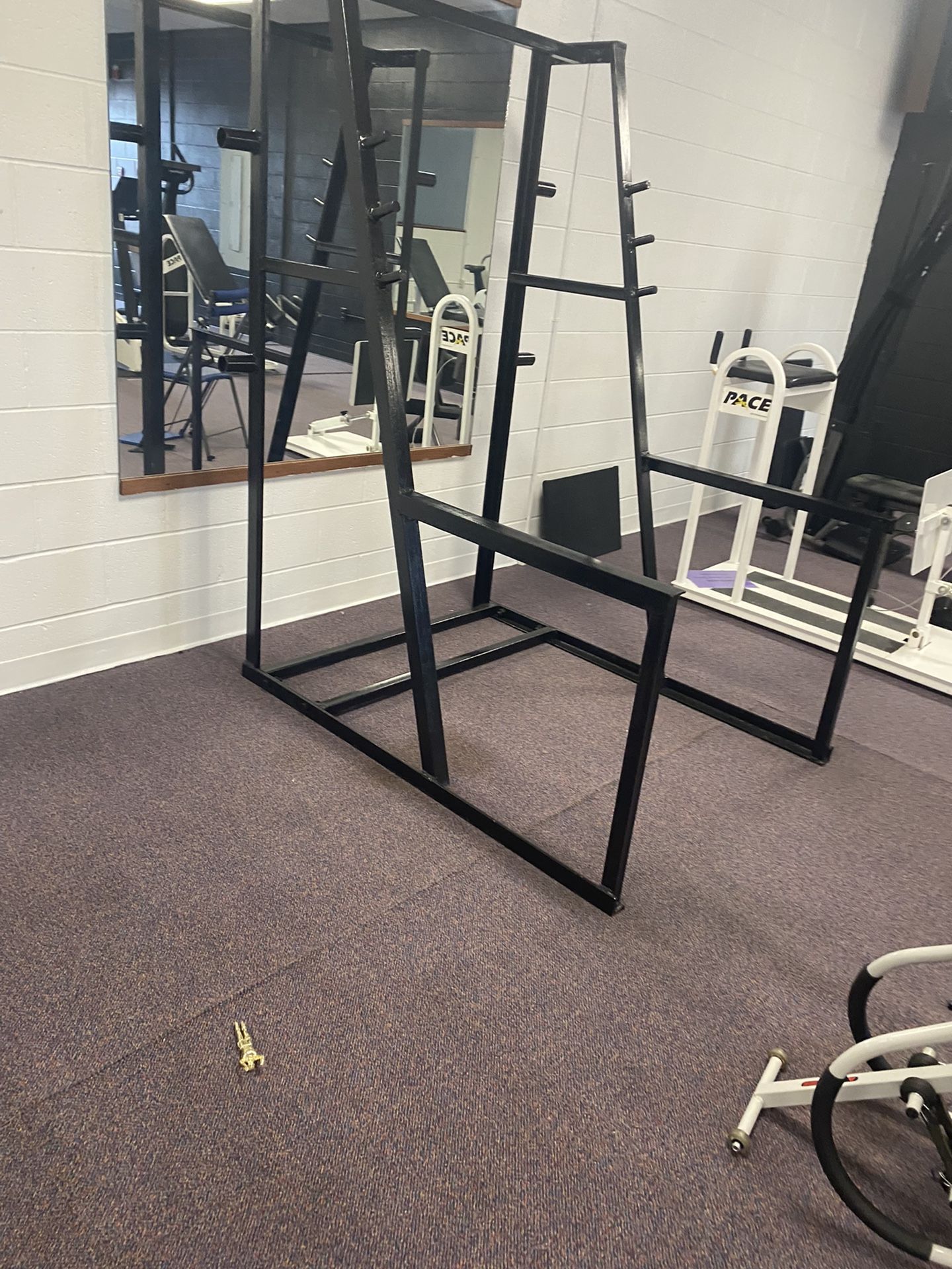 HOME GYM HEAVY GAUGE STEEL POWER CAGE / SQUAT RACK WITH PLATE STORAGE