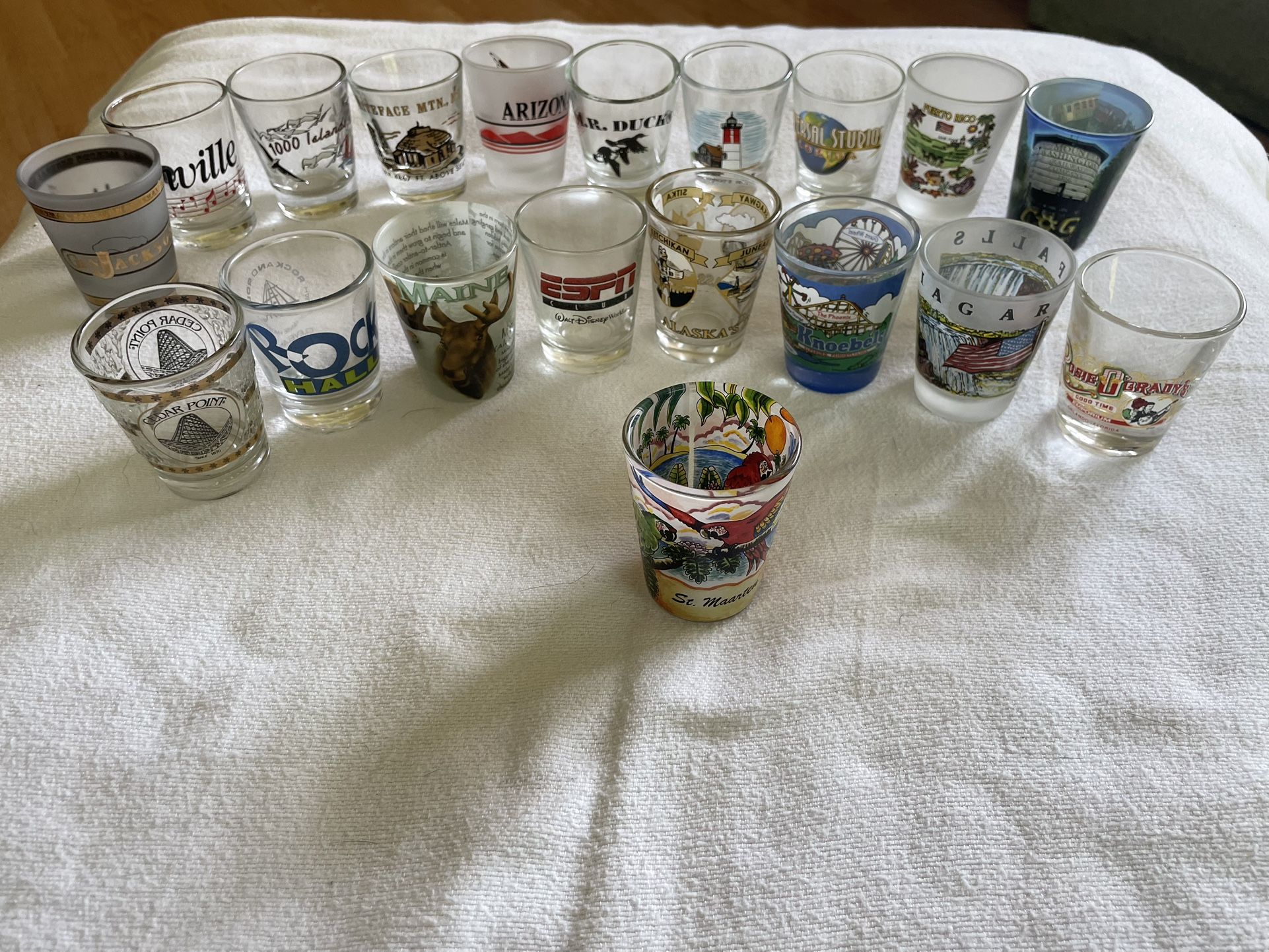 Lot Of 19 Various Shot Glasses